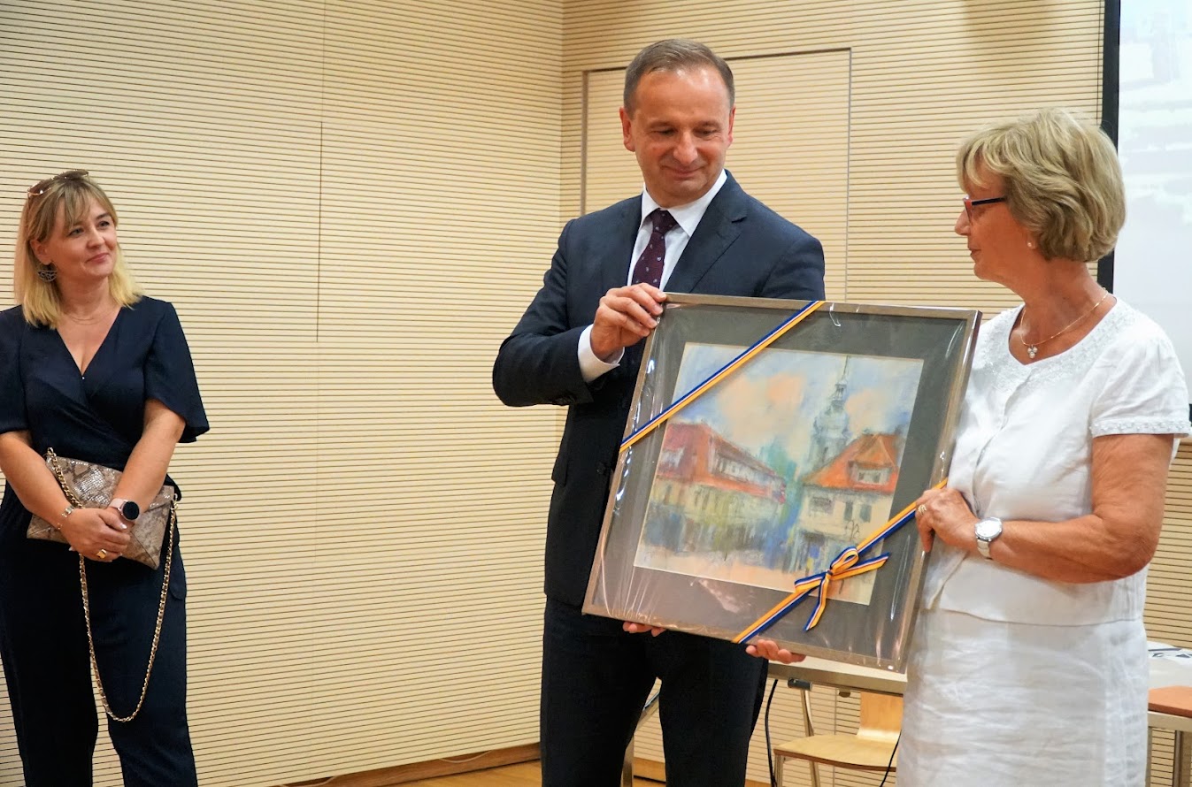 Na wernisażu wystawy Waldemar Socha i Jocelyne Buchalik 