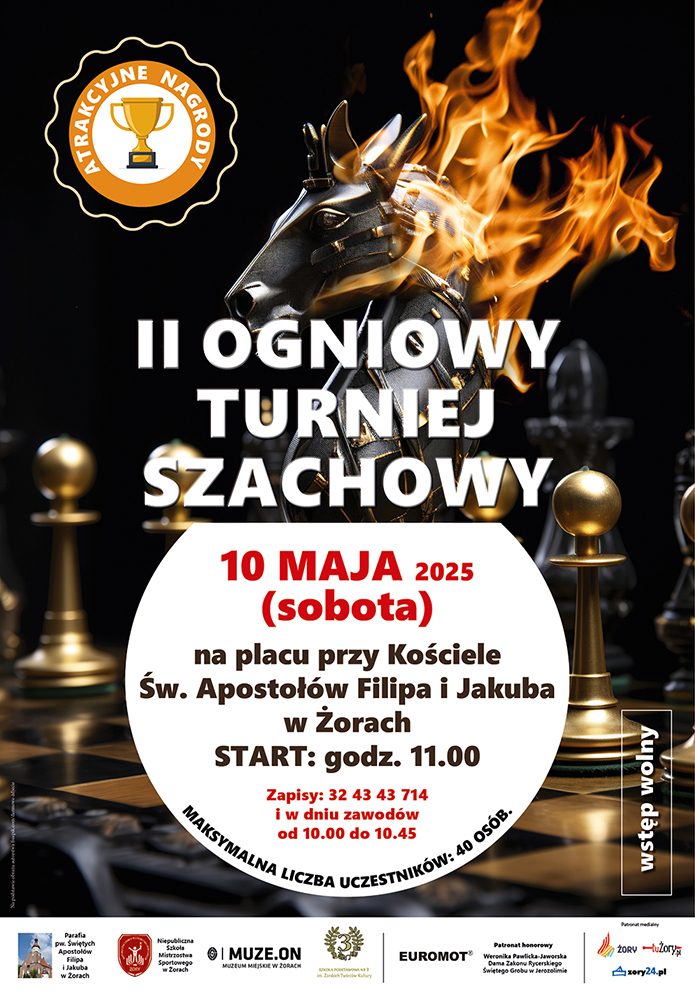 Plakat II Ogniowy Turniej Szachowy 2025