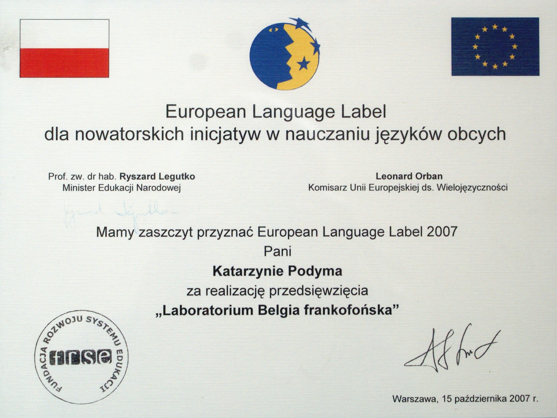 European Label 2007