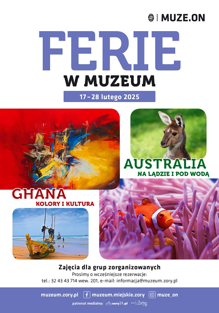 Plakat: Ferie zimowe 2025