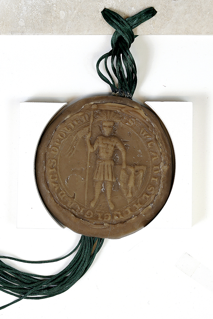 Pieczęć piesza Księcia  Władysława Opolskiego.